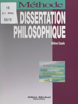 cover image of La dissertation philosophique